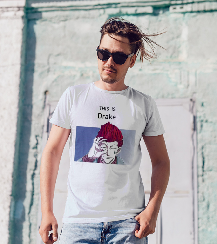 Hisoka This Is Drake Tear Symbol Pink Hair Anime Meme T-Shirt