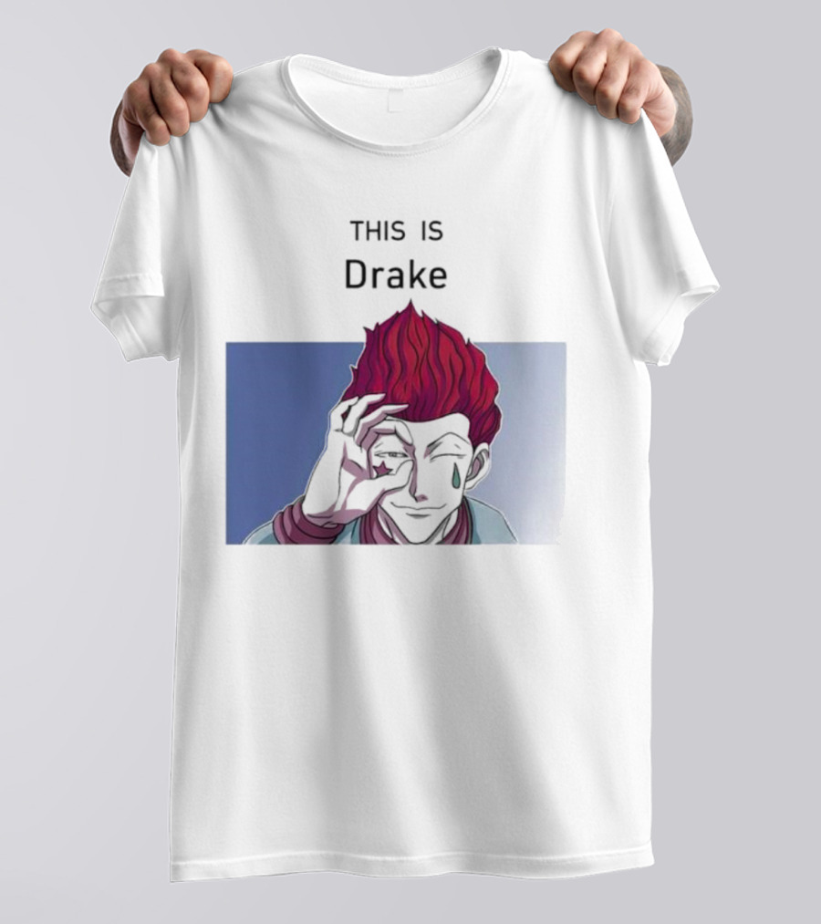 Hisoka This Is Drake Tear Symbol Pink Hair Anime Meme T-Shirt