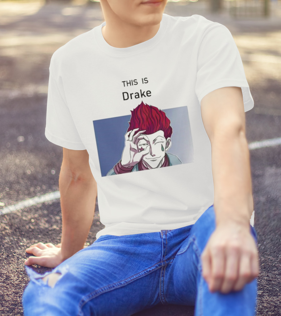 Hisoka This Is Drake Tear Symbol Pink Hair Anime Meme T-Shirt