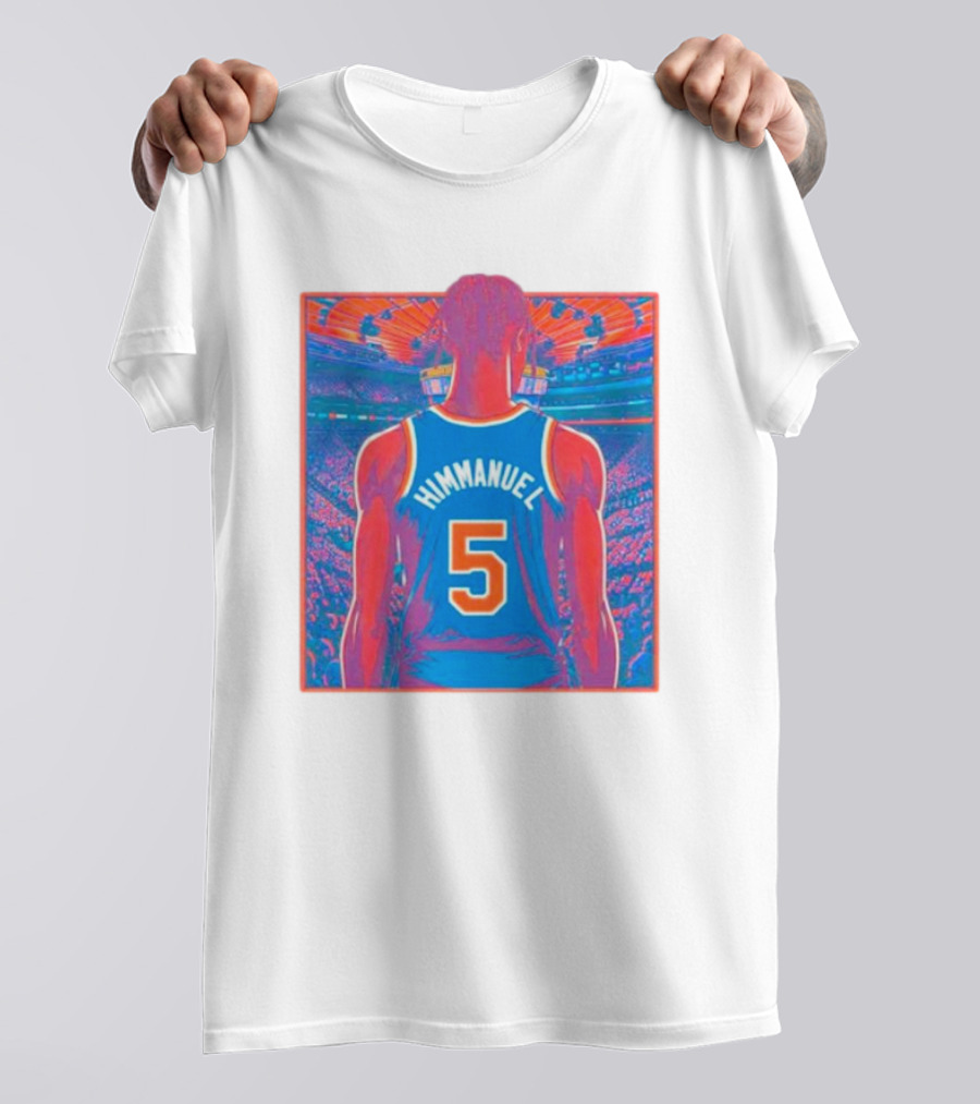 HIMMANUEL 5 New York Knicks Basketball Jersey In Vibrant Arena Scene T-Shirt