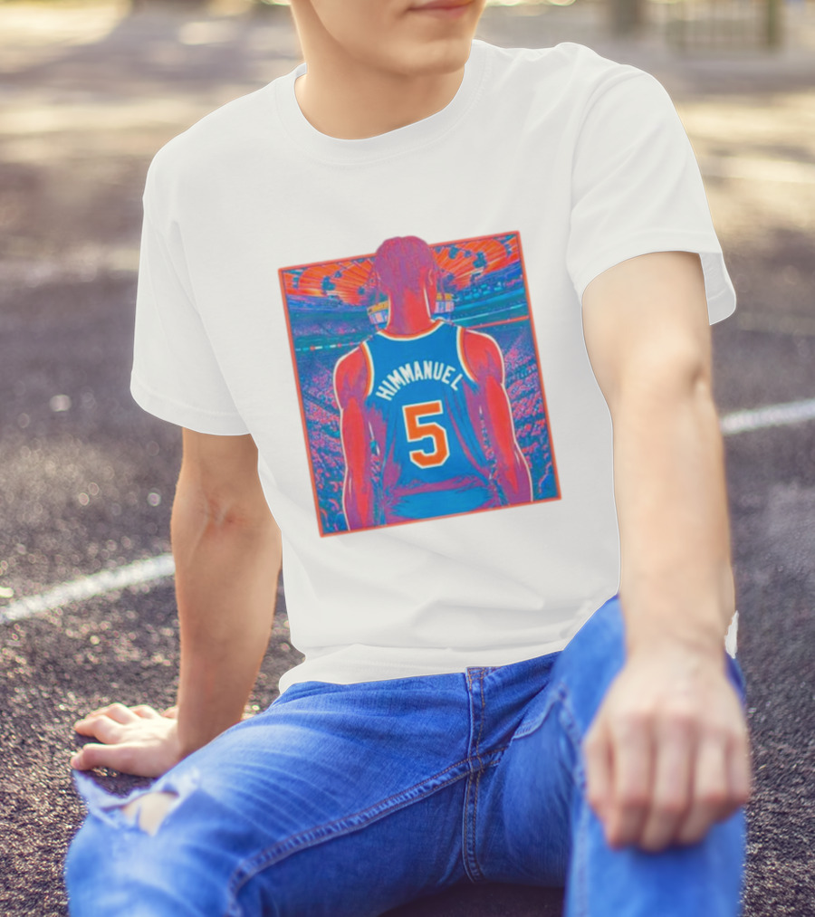 HIMMANUEL 5 New York Knicks Basketball Jersey In Vibrant Arena Scene T-Shirt