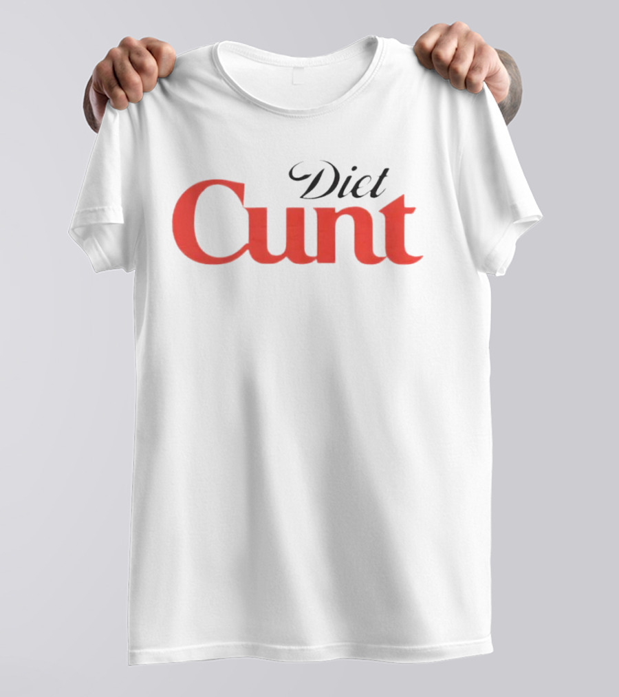 Diet Cunt Text In Classic Soft Drink Typography T-Shirt