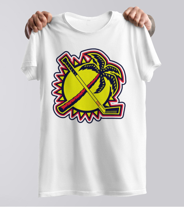 Florida Panthers Sun Coconut Tree Hockey Stick Palm T-Shirt