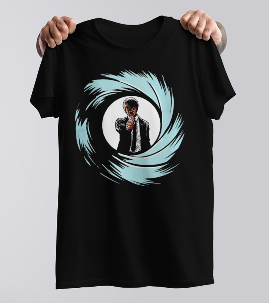 Jules Winnfield Agent BMF Bond Style Spiral T-Shirt