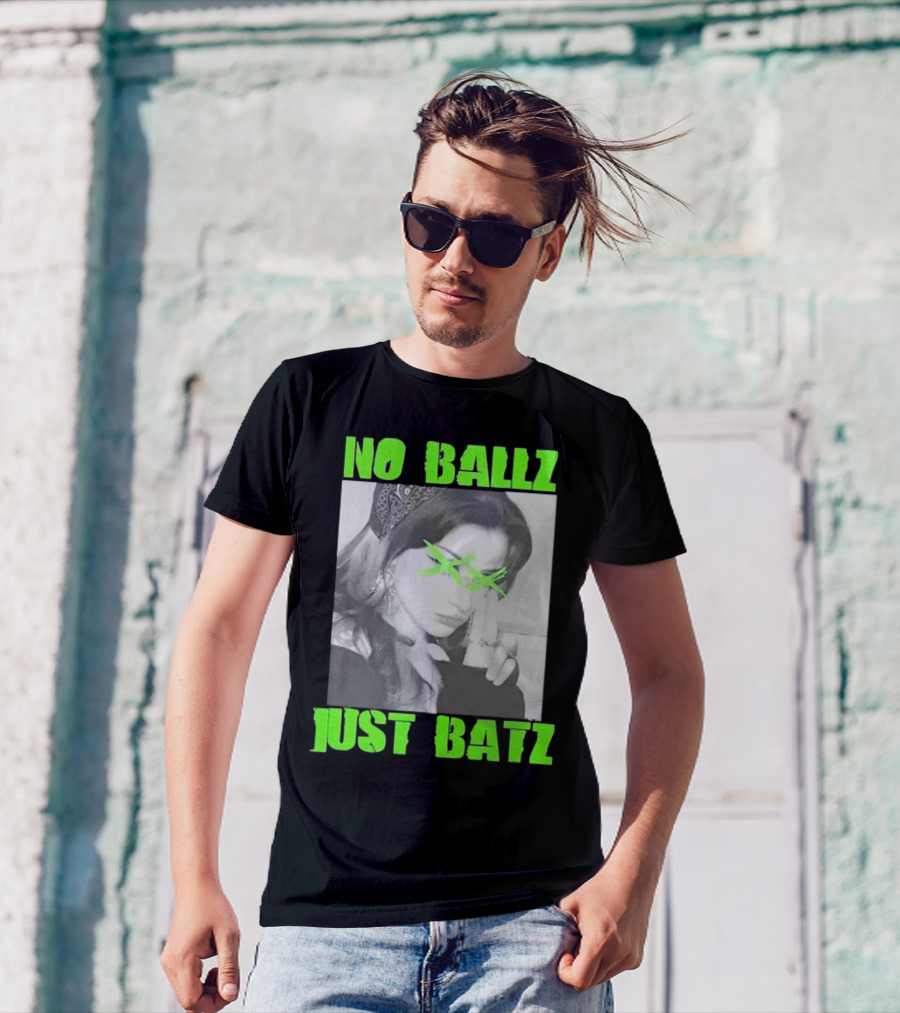 No Ballz Just Batz Bandana Girl Green X Eyes T-Shirt