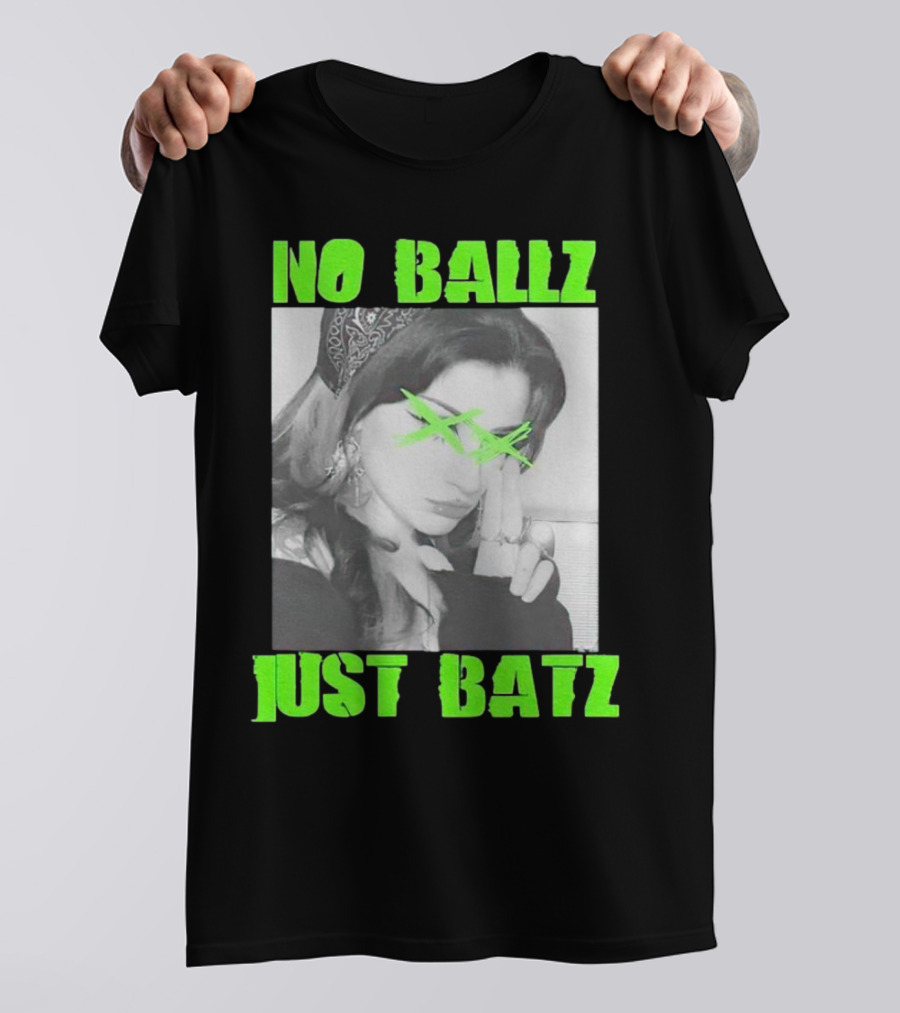 No Ballz Just Batz Bandana Girl Green X Eyes T-Shirt