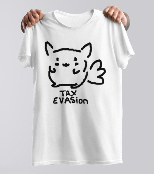 Tax Evasion Cute Character Sketch T-Shirt