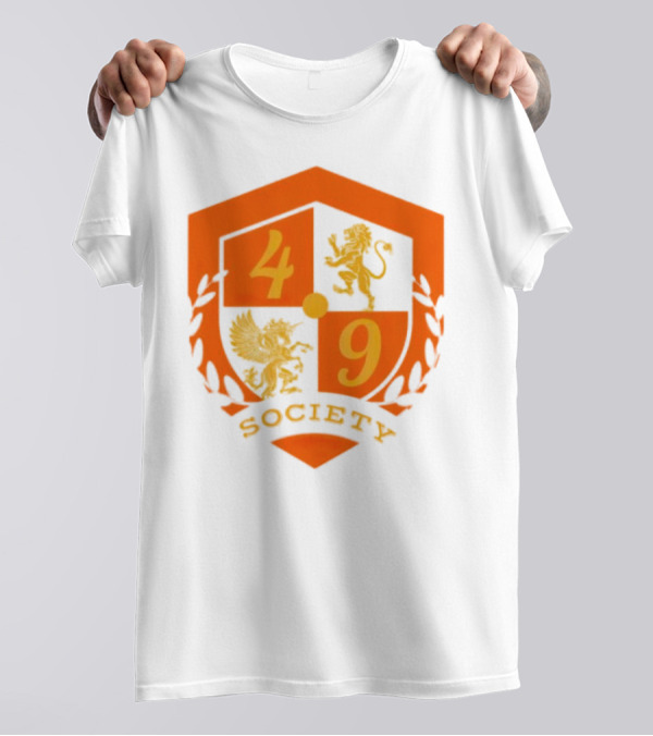 49 Society Crest With Heraldic Lion And Griffin Emblem T-Shirt