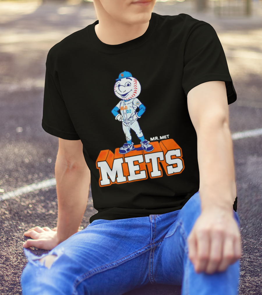 Mr Met New York Mets Baseball Mets Mascot T-Shirt