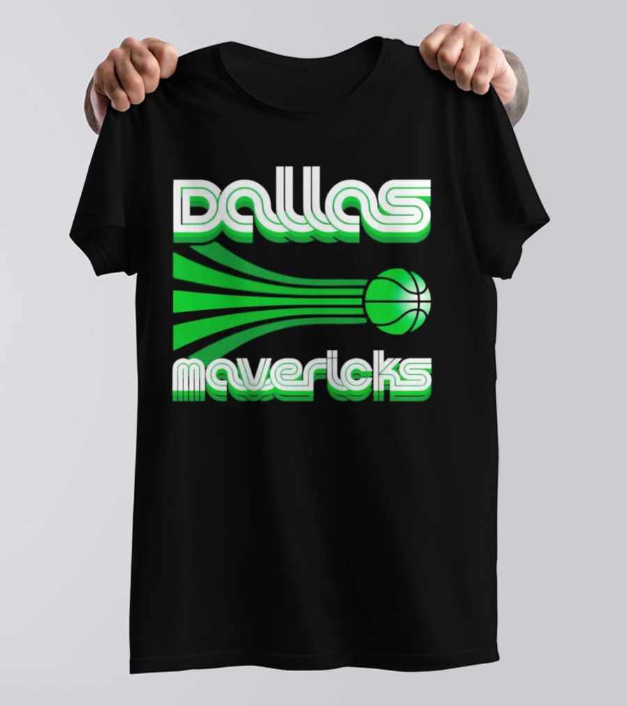 Dallas Mavericks Retro Green Basketball T-Shirt