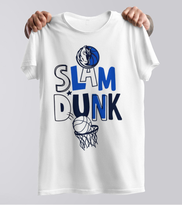 Dallas Mavericks NBA Slam Dunk Basketball T-Shirt