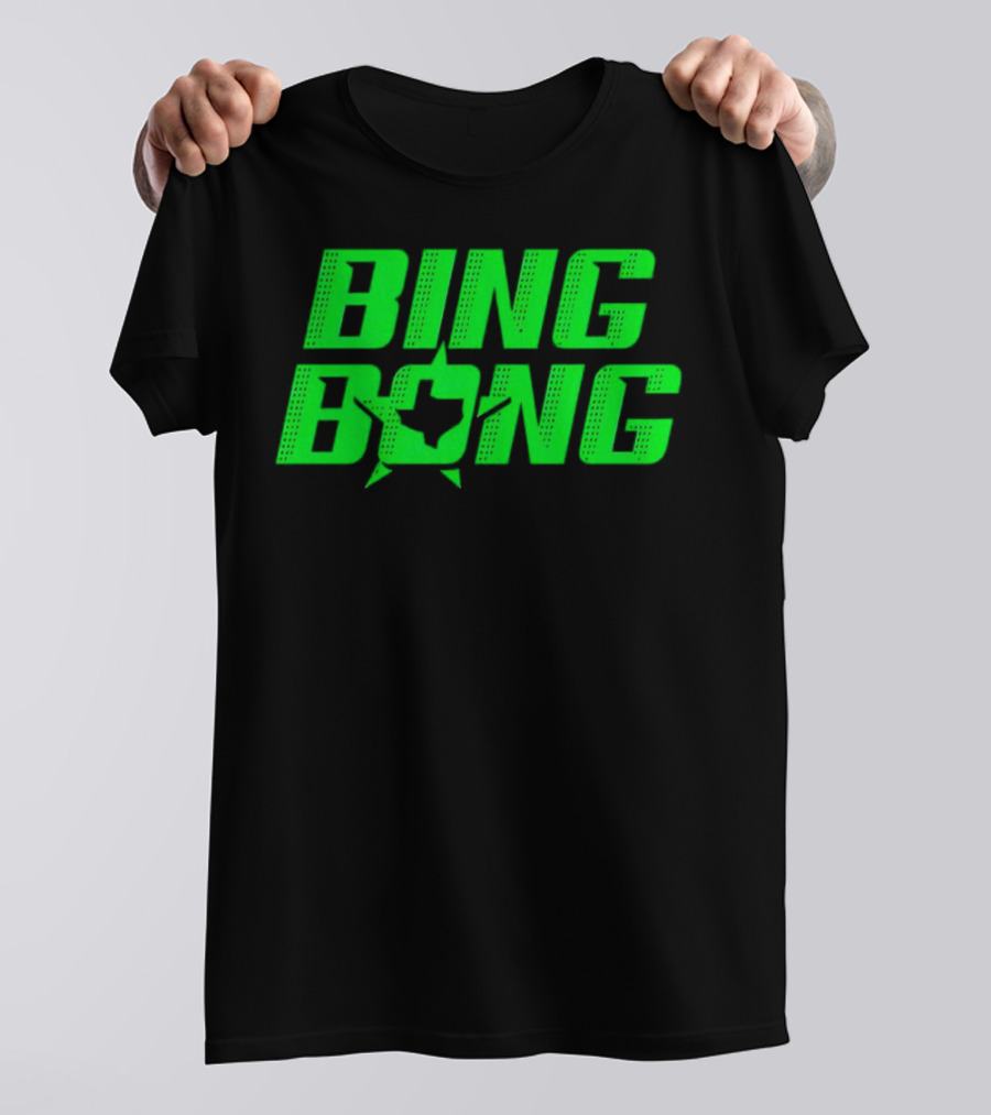 Dallas Stars Bing Bong Sports Text Logo Star Emblem T-Shirt
