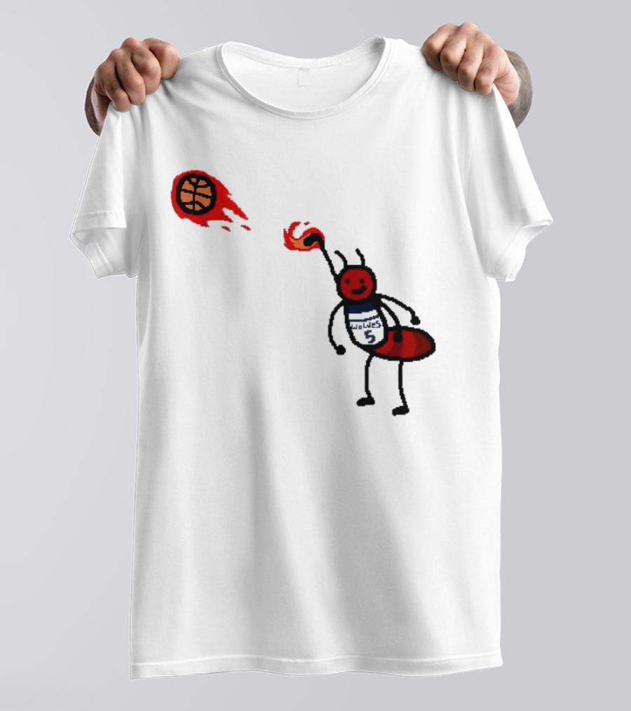Anthony Edwards Minnesota Timberwolves Fire Ant Basketball T-Shirt