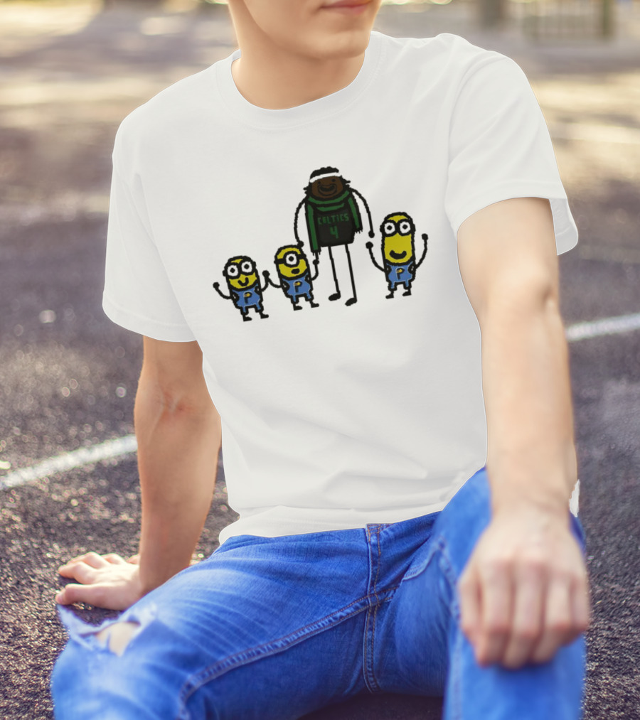 Boston Celtics Jrue Holiday Gru Holiday Minions T-Shirt