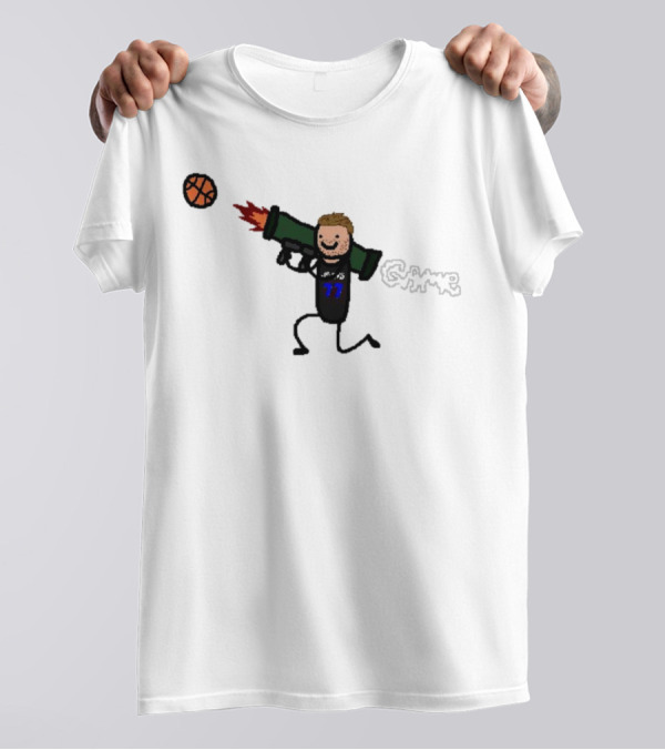 Dallas Mavericks Luka Doncic Bazooka Doncic Cartoon Basketball Action T-Shirt