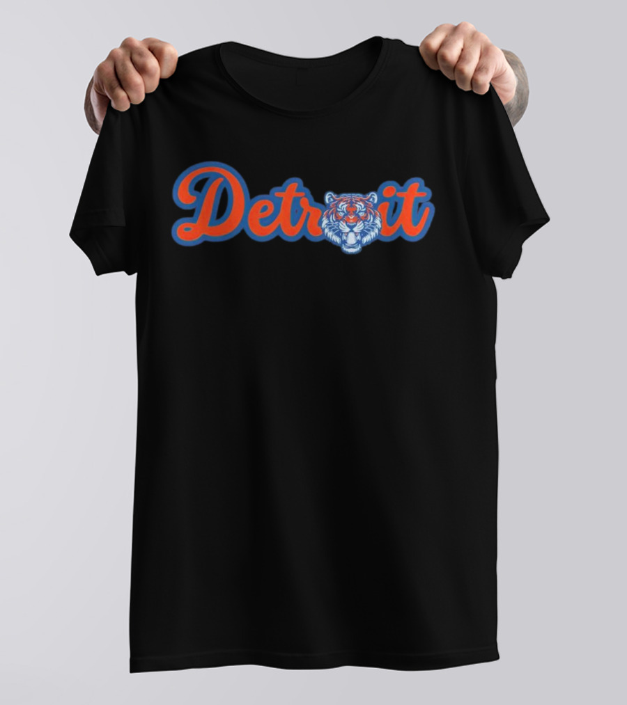 Detroit Tigers MLB Team Vintage Tiger Face T-Shirt