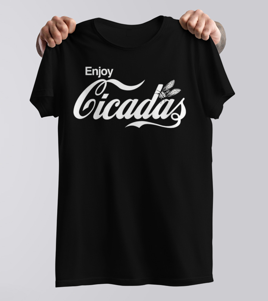 Enjoy Cicadas Vintage Script Style With Cicada T-Shirt
