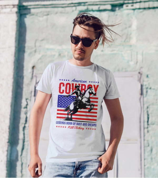 American Cowboy Legends Born Of Dust And Dreams Kittl Clothing T-Shirt