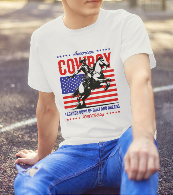American Cowboy Legends Born Of Dust And Dreams Kittl Clothing T-Shirt