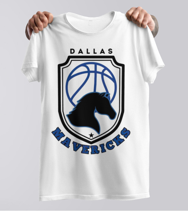 Dallas Mavericks Vintage NBA Basketball Logo Horse Emblem T-Shirt