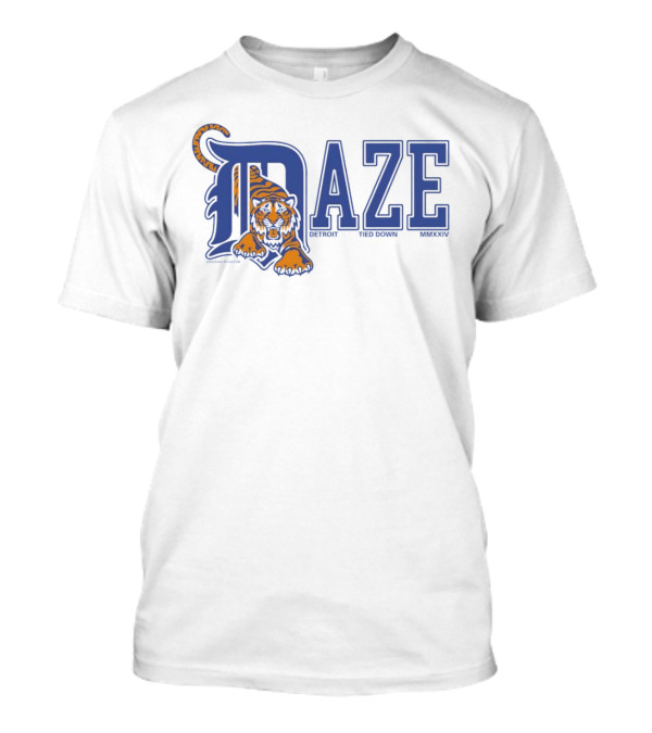 Daze Detroit Tiger Tied Down MMXXIV T-Shirt