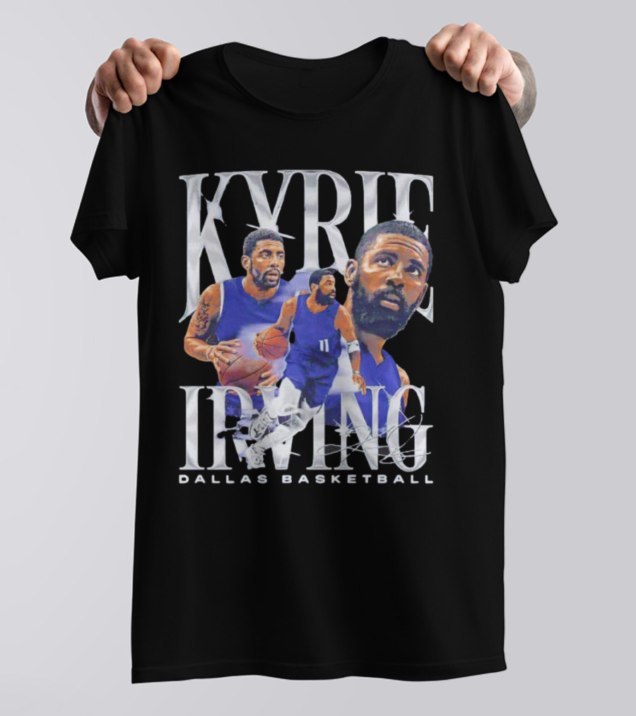 Kyrie Irving Dallas Basketball Vintage Retro Athlete Action T-Shirt