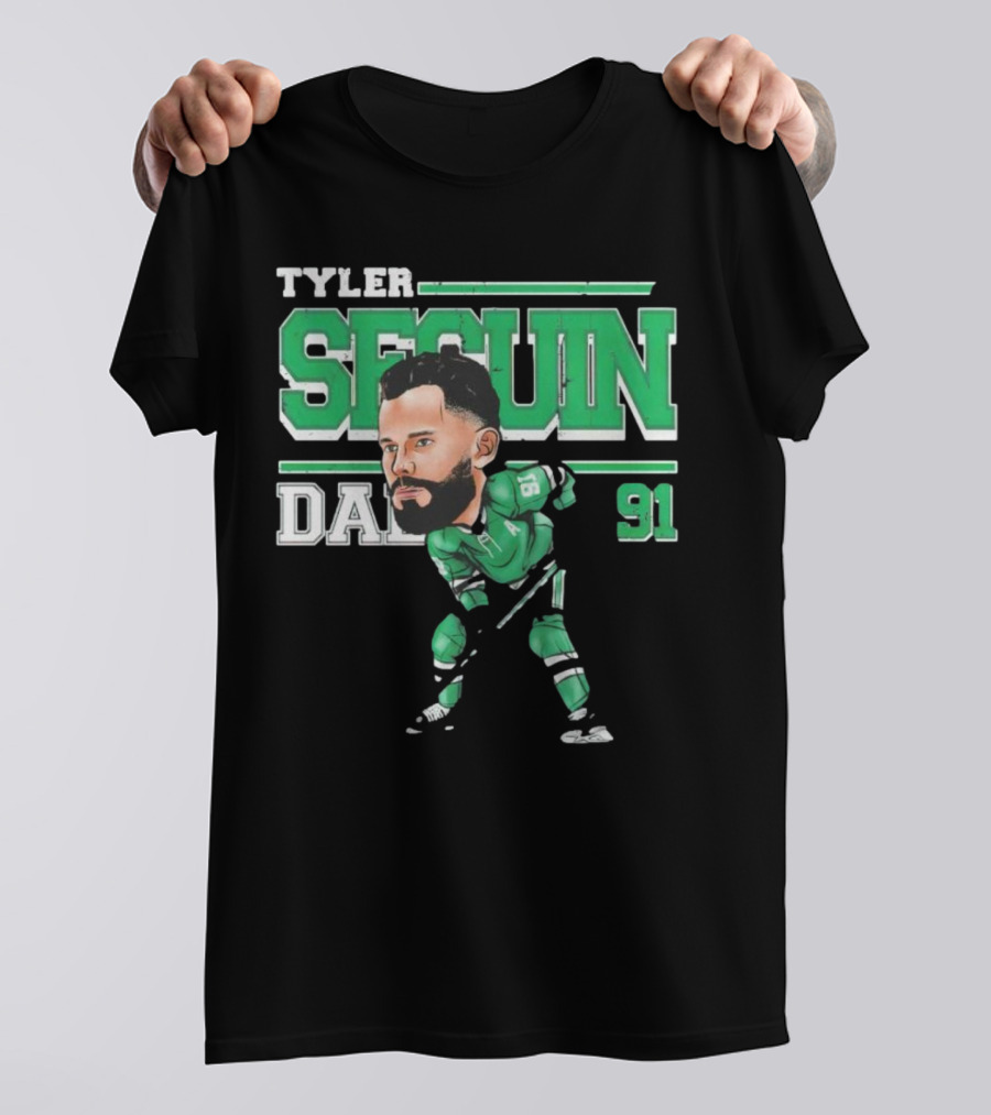 Tyler Seguin Dallas 91 Cartoon Hockey Player T-Shirt