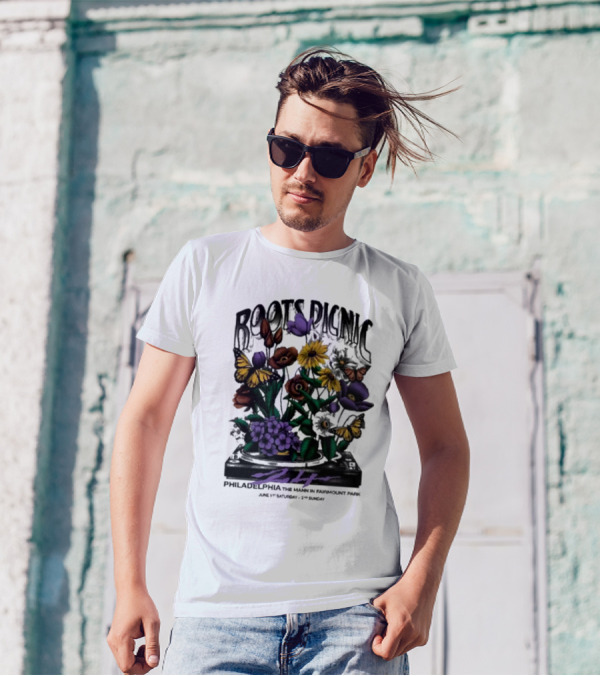 Roots Picnic Philadelphia Fairmount Park Flowers June T-Shirt