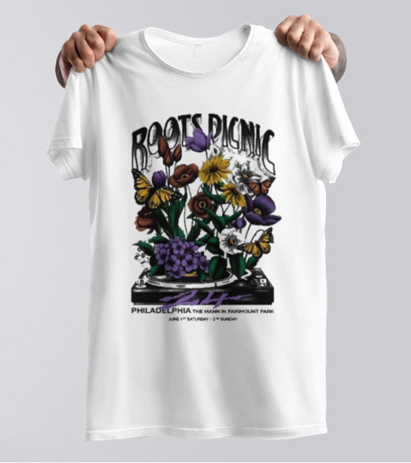 Roots Picnic Philadelphia Fairmount Park Flowers June T-Shirt
