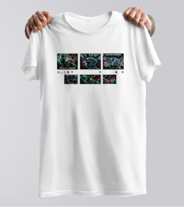 Sub-launch Detection And Missile Warning Visualization Maps T-Shirt