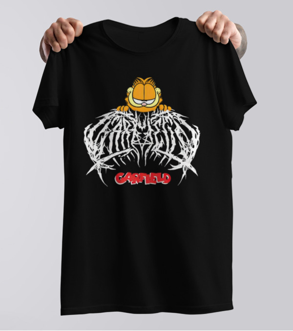 Garfield Death Metal Logo With Garfield T-Shirt
