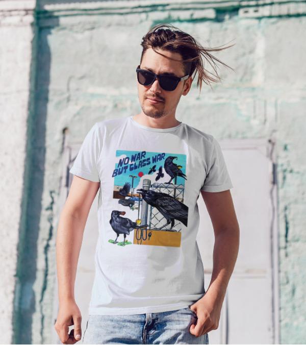 No War But Class War Halsey Berryman Crows Urban Graffiti Scene T-Shirt