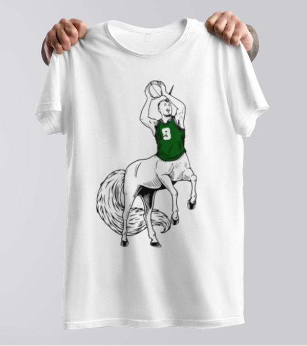 Kristaps Porzingis Unicorn Centaur Basketball Jumper 9 T-Shirt