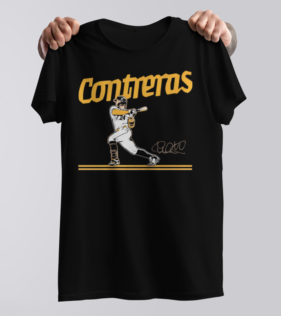Contreras Milwaukee Brewers Slugger Swing Signature T-Shirt