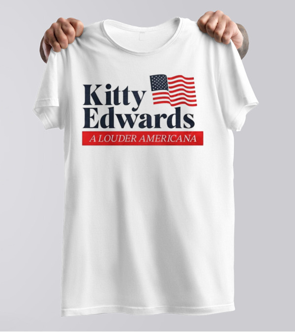 Kitty Edwards A Louder Americana American Flag T-Shirt