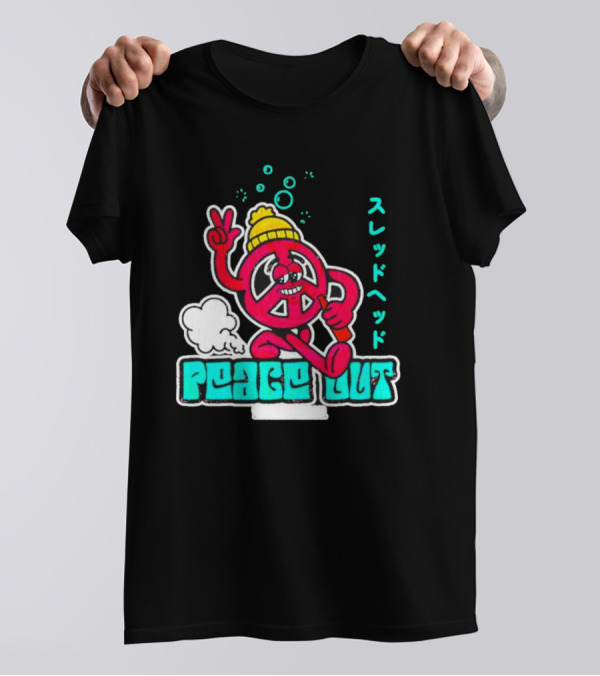Peace Out Threadhead Japanese Text Bubble Elements T-Shirt