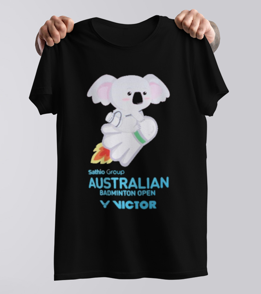Koala Shuttlecock Sathio Group Australian Badminton Open Victor T-Shirt