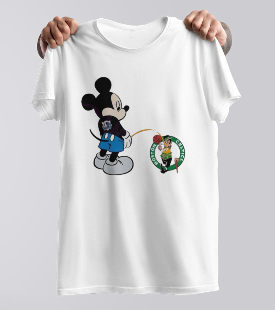 Mickey Mouse Dallas Mavericks Versus Boston Celtics T-Shirt