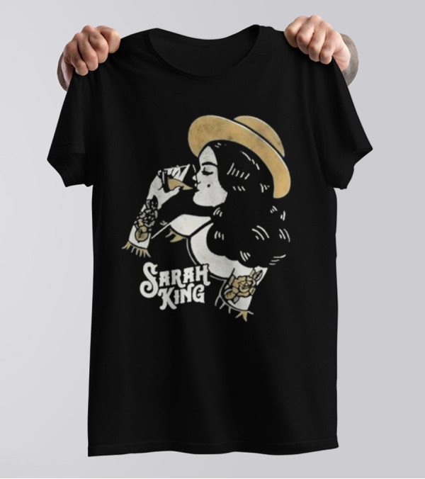 Sarah King Whisky Vintage Tattooed Woman Hat T-Shirt