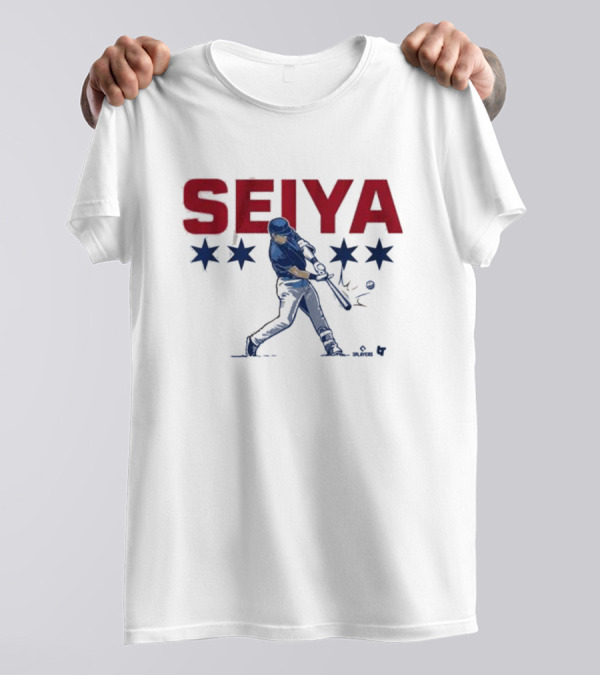 Seiya Suzuki Chicago Baseball Swing Stars T-Shirt