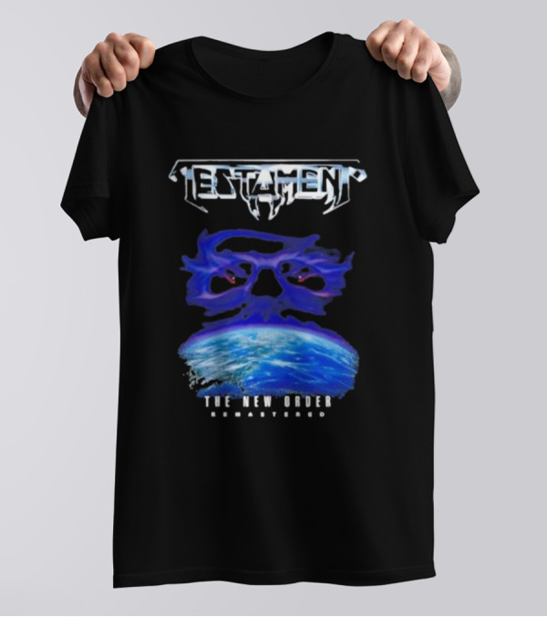 Testament The New Order Remastered Earth Skull T-Shirt
