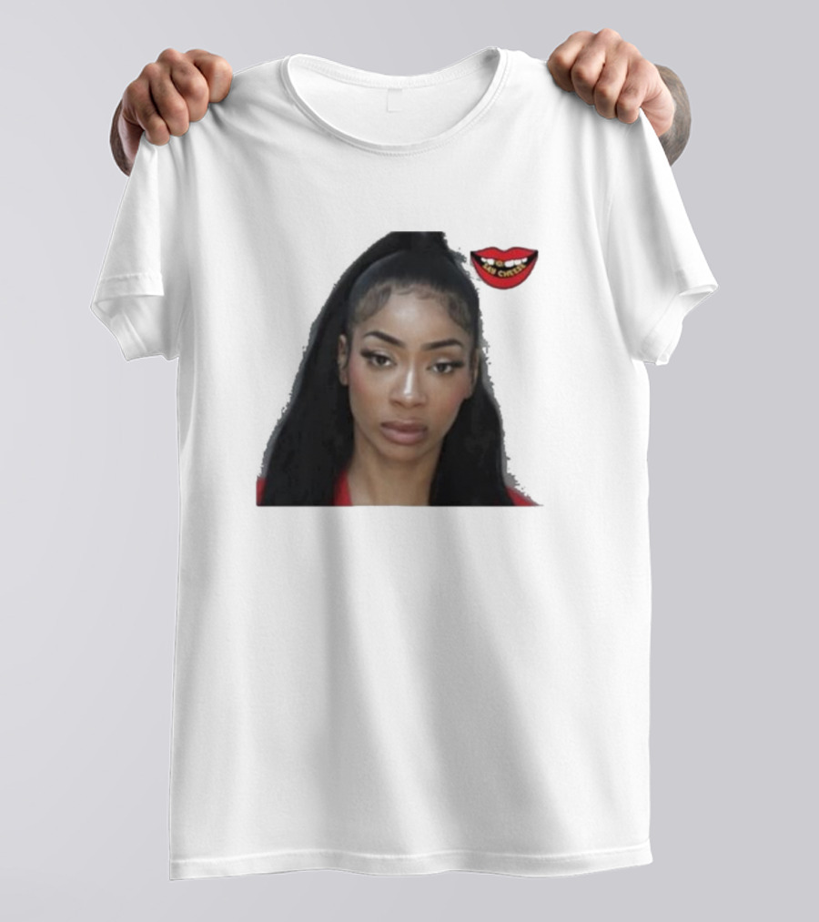 Tommie Lee Arrested Mugshot With Red Lips T-Shirt