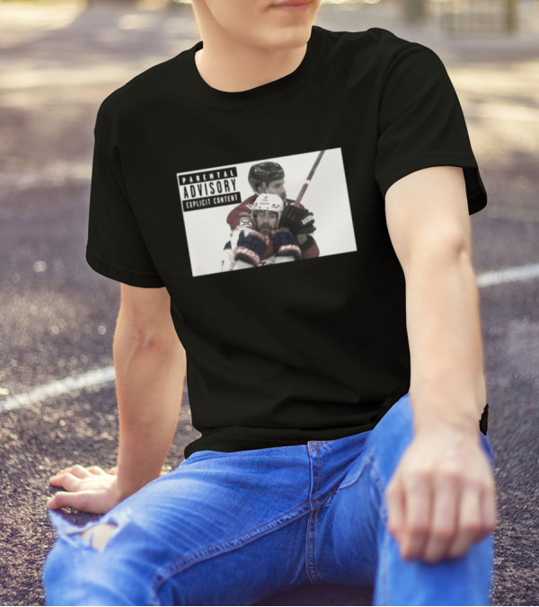 Parental Advisory Explicit Content Hockey Collision T-Shirt