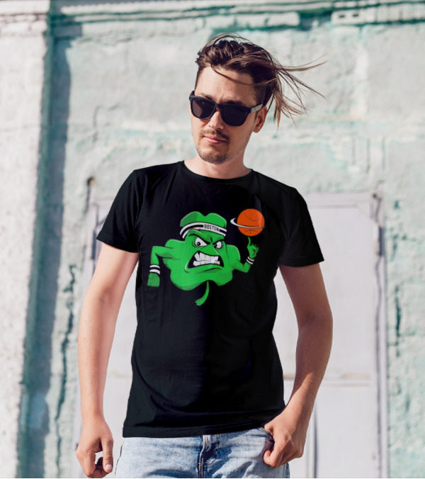 Boston Celtics Angry Clover Basketball T-Shirt