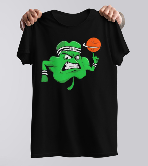 Boston Celtics Angry Clover Basketball T-Shirt