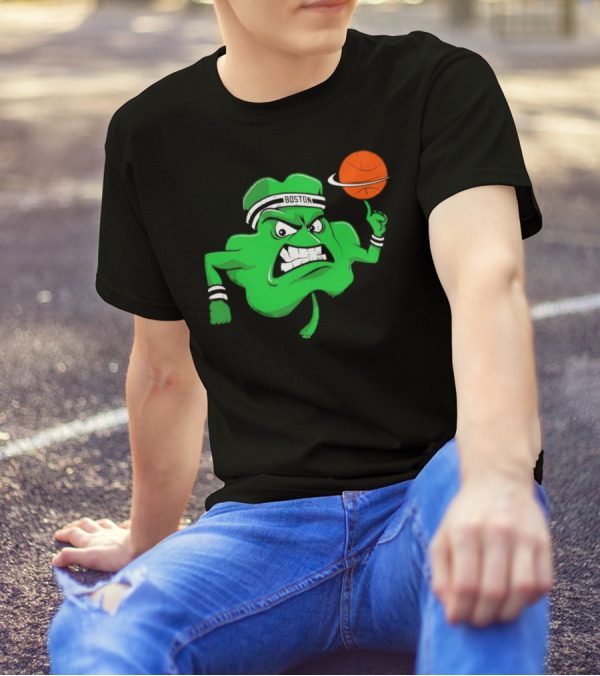 Boston Celtics Angry Clover Basketball T-Shirt