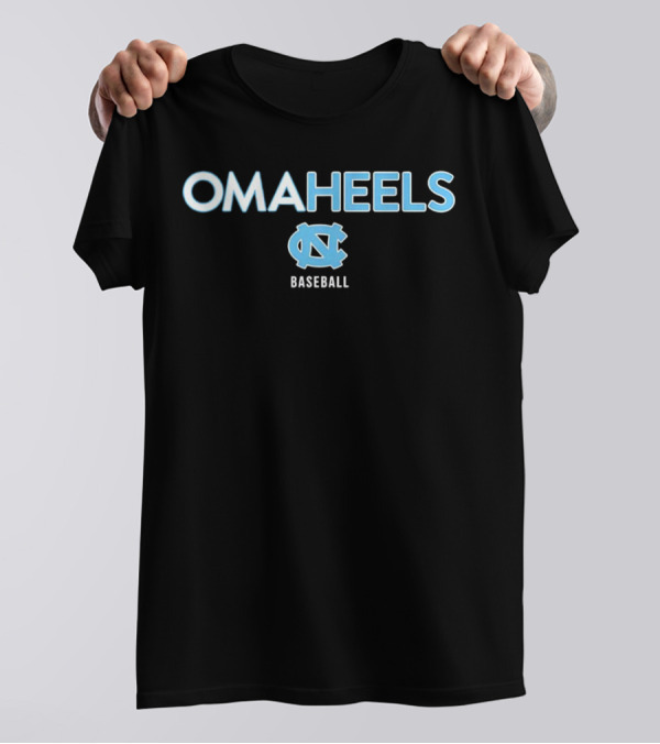 OMAHEELS North Carolina Tar Heels Baseball T-Shirt