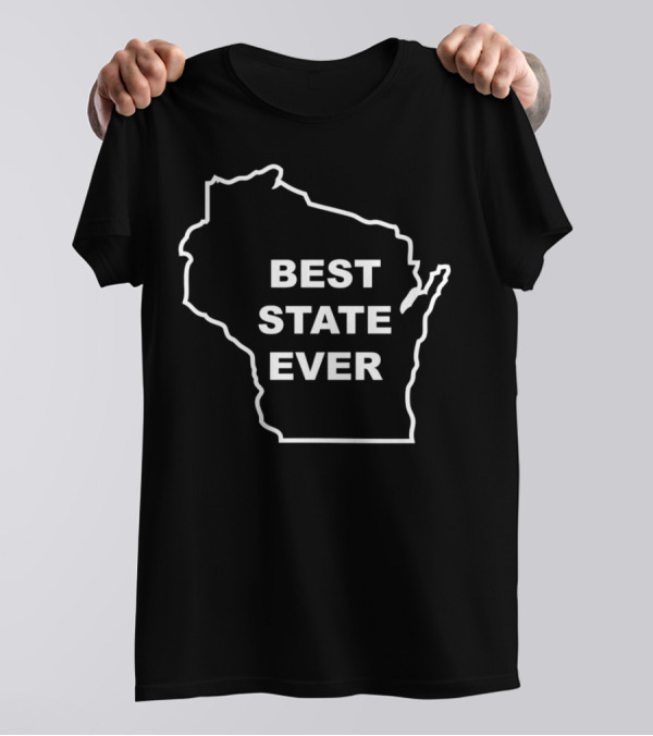 Wisconsin Best State Ever Outline T-Shirt