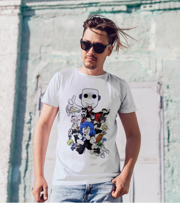 Captainshio Friends Cartoon Character Ensemble T-Shirt