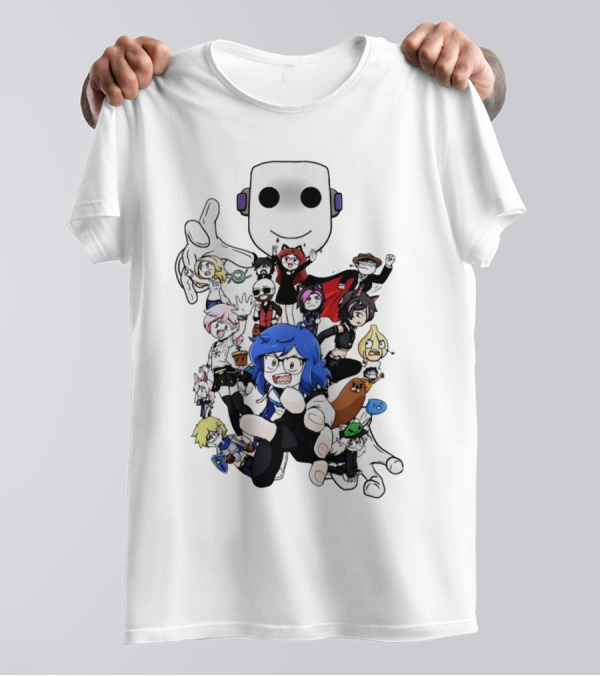 Captainshio Friends Cartoon Character Ensemble T-Shirt